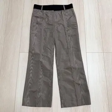MARC JACOBS 팬츠 브라운 광택 사이즈 6 실크 100%