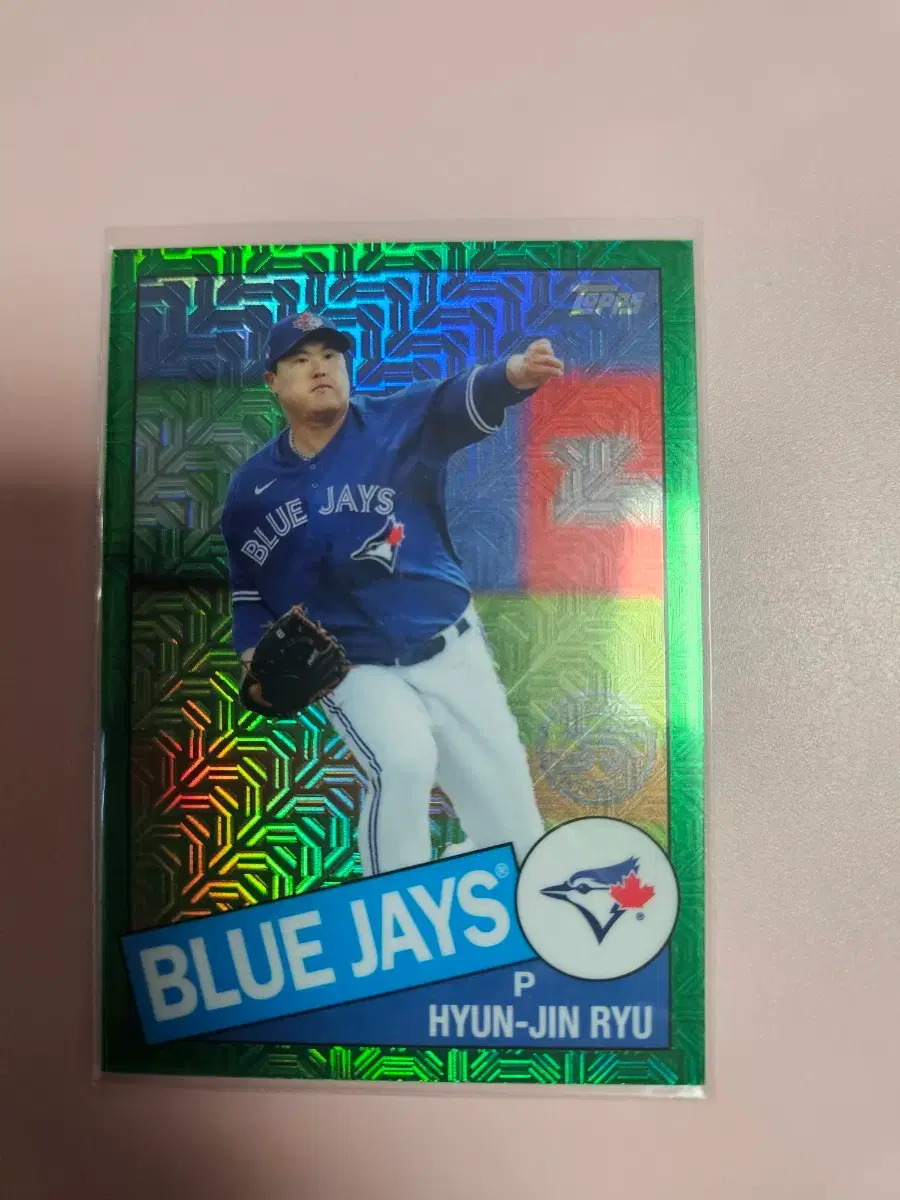 류현진 99장 한정 2020 Topps 그린 모조 리플렉터