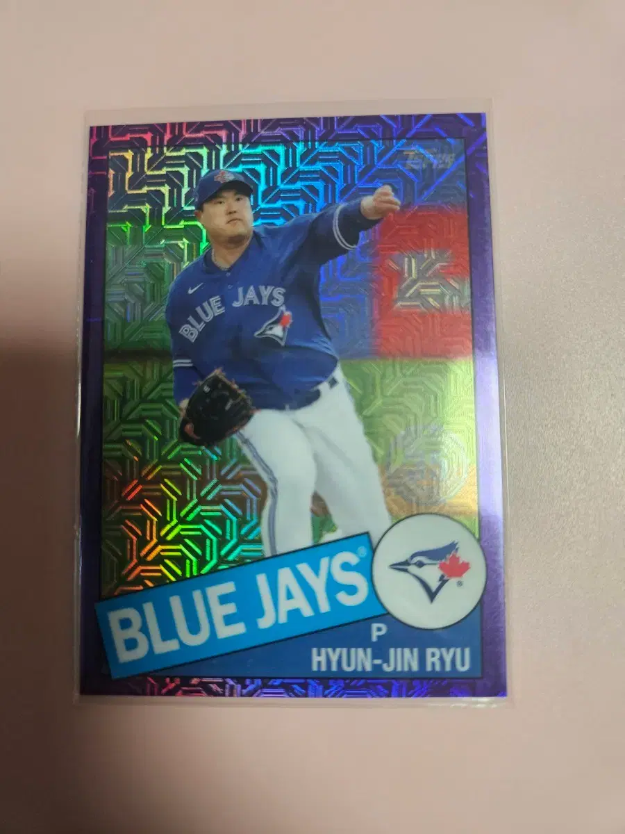 류현진 75장 한정 2020 Topps 퍼플 모조 리플렉터