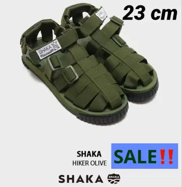 [ 컨디션 최상 ] SHAKA 아웃도어 샌들 올리브 그린 23 cm