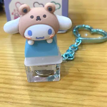 한국 한정 시나몬 공식 산리오 LED 키캡 키링 카치카치