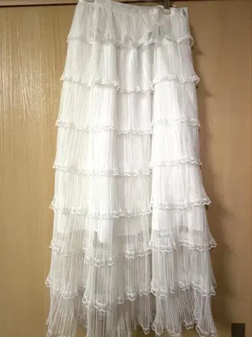 wcloset 화이트 롱 스커트 샤샤 스커트