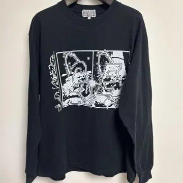C.E CAV EMPT 그래픽 롱 T L 블랙 씨이