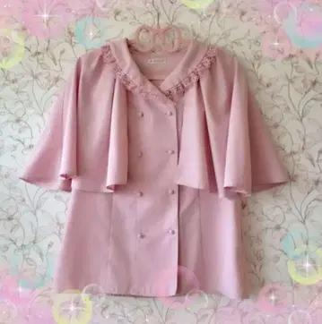 axes femme 케이프풍 블라우스 핑크