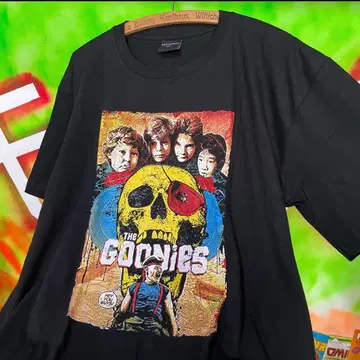 새상품 XL 영화 GOONIES 구니스 티셔츠 무비티 블랙