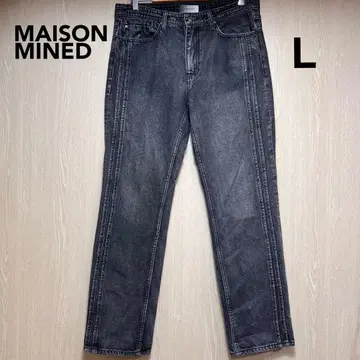 MAISON MINED 데님 팬츠 L 블랙