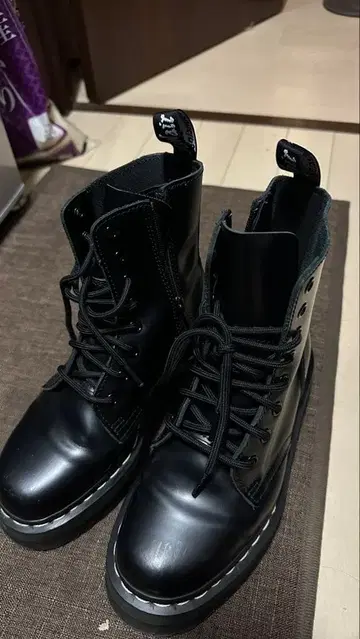 블랙 하이컷 워크 부츠