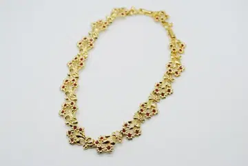 니나리치 NINA RICCI 목걸이 꽃다발 플라워 모티브 GP 골드
