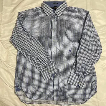 TOMMY HILFIGER 체크 무늬 긴팔 셔츠 XL