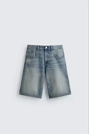 배기핏 데님 버뮤다 팬츠 EU36