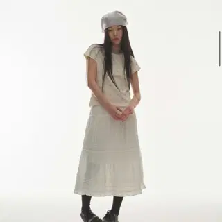 코이세이오(COYSEIO) SHIRRING MIDI SKIRT WHITE | 브랜드 중고거래