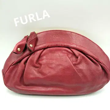 FURLA 클러치백 가죽 파우치 소품함 수납 파티 빈티지