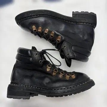 Guidi Hiking 19 블랙 가죽 하이컷 부츠