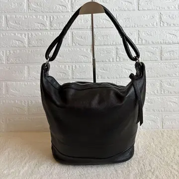 [하자품] 츠치야 가방 백 가죽 호보 레드 핸드백 숄더 블랙