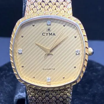 배터리 교환 완료 CYMA 쿼츠 골드 여성용 손목시계 스위스