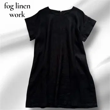 fog linen work 원피스 린넨 반팔 린넨 블랙 튜닉