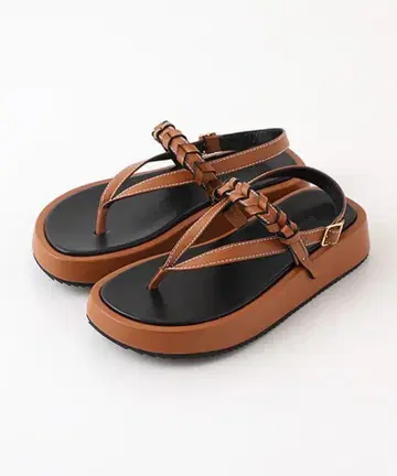 JW ANDERSON 플립플랍 통굽 가죽 스트랩 24cm