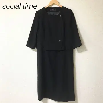 소셜 타임 도쿄 소와르 블랙 포멀 원피스 사이즈 15