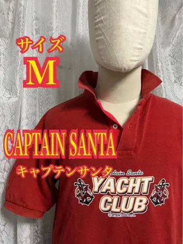 CAPTAIN SANTA 캡틴산타 반팔 피케 셔츠 빨간색 M 사이즈