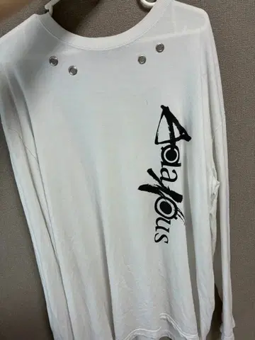 AdaNous 아다나스 긴팔 티셔츠 화이트 테노히라에루