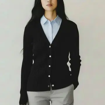 [새상품급] 봄 여름 IENA 레이온 리브 니트 가디건 프리 사이즈