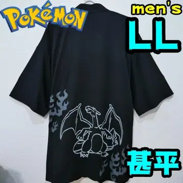 [새상품] 포켓몬 진베이 LL 남성용 리자몽 블랙 포켓몬스터