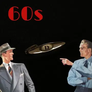 빈티지 넥타이 핀 60s 아토믹 로카빌리 레트로 골드