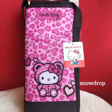 헬로 키티 인형옷 키티 핑크 레오파드 무늬 쇼핑백 새상품