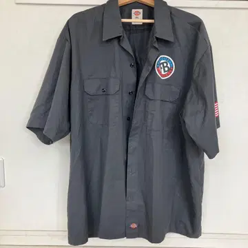 Dickies 워크 셔츠 3XL 그레이 반팔
