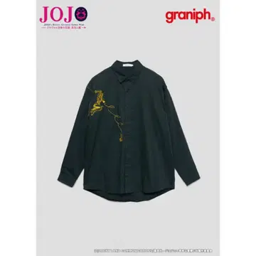 graniph JOJO 황금의 바람 자수 셔츠 부챠라티