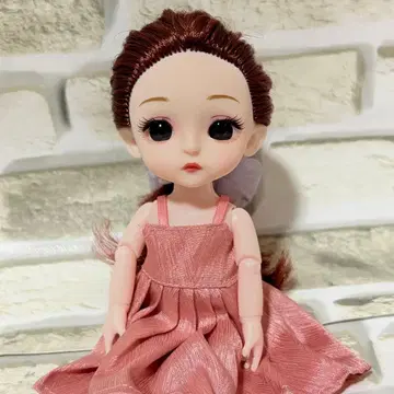귀여운 인형 피규어 원피스 드레스 옷 갈아입기풍 여아 레트로