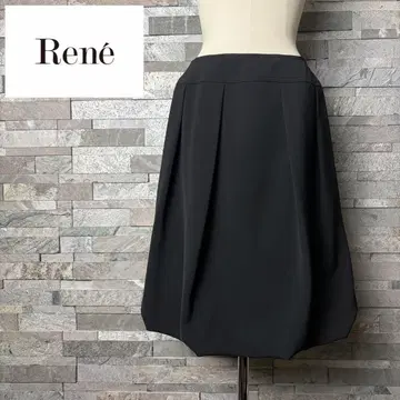 [ 새상품급 ] Rene 르네 미디 기장 벌룬 스커트 블랙 36