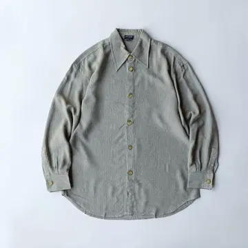90s GIORGIO ARMANI 빅 버튼 레이온 셔츠 긴팔 46