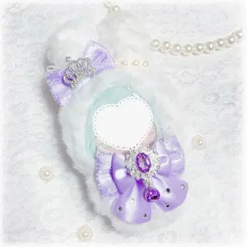 인형 옷 10cm 11cm 보라색 퍼플 토끼 귀