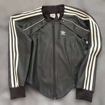 adidas 2way 가죽 자켓 블랙