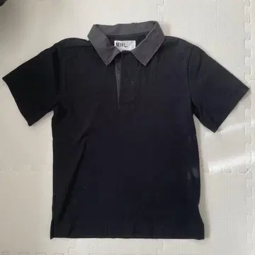 MHL. 블랙 피케 셔츠