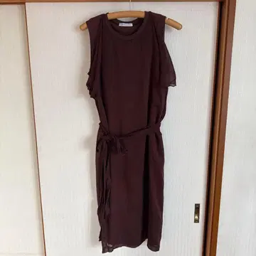 슬리브리스 브라운 드레스