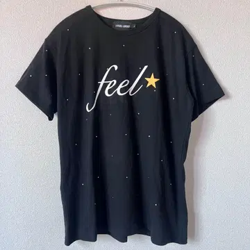 새상품급 IFEELLUCKY 티셔츠 블랙 큐빅 L 사이즈
