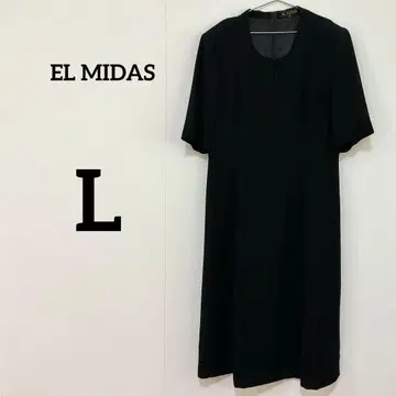 [ EL MIDAS ] 블랙 포멀 롱 원피스 관혼상제 11AR