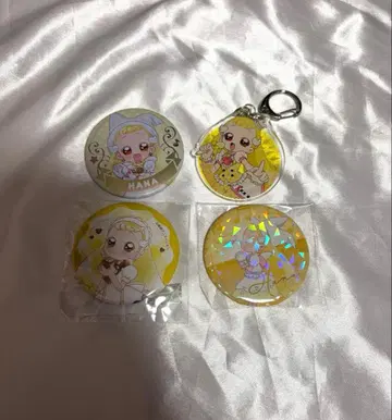 오쟈마녀 도레미 하나 캔뱃지 키링 세트