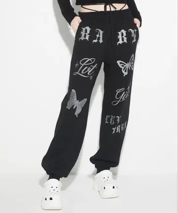 LUVISTRUE 러브이즈트루 GLITTER JOGGER_BLACK
