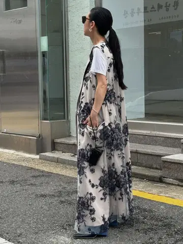 3WAY TULLE EMBROIDERY DOCKING TRENCHCOAT