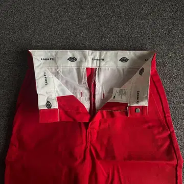 Dickies 루즈핏 하프 팬츠 빨간색 레드 28