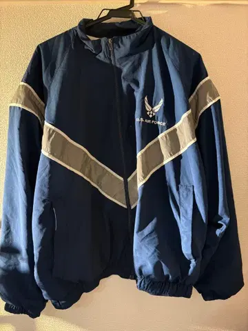 US AIR FORCE 네이비 스트라이프 자켓 MED SHORT