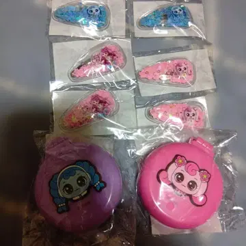 시크릿 캐치! 티니핑 반짝반짝 헤어 클립과 거울 포함 미니 브러시