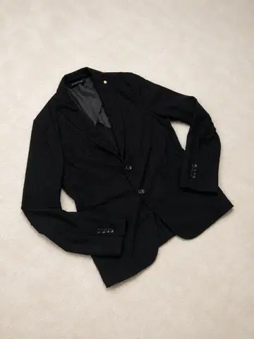 ZARA MAN 테일러드 자켓 블랙 2버튼 메쉬 EUR46