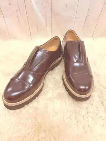 Z388: HOGAN 이탈리아제 가죽 신발 엘라스틱 부착 보르도