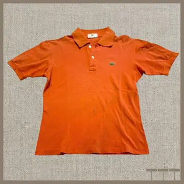 [ LACOSTE ] 피케 셔츠 반팔 오렌지 일본제 S [ B