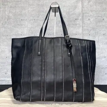 [새상품급] JIMMY CHOO SASHA/M BLACK 가죽 토트백