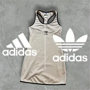 adidas 슬리브리스 미니 원피스 M 베이지
